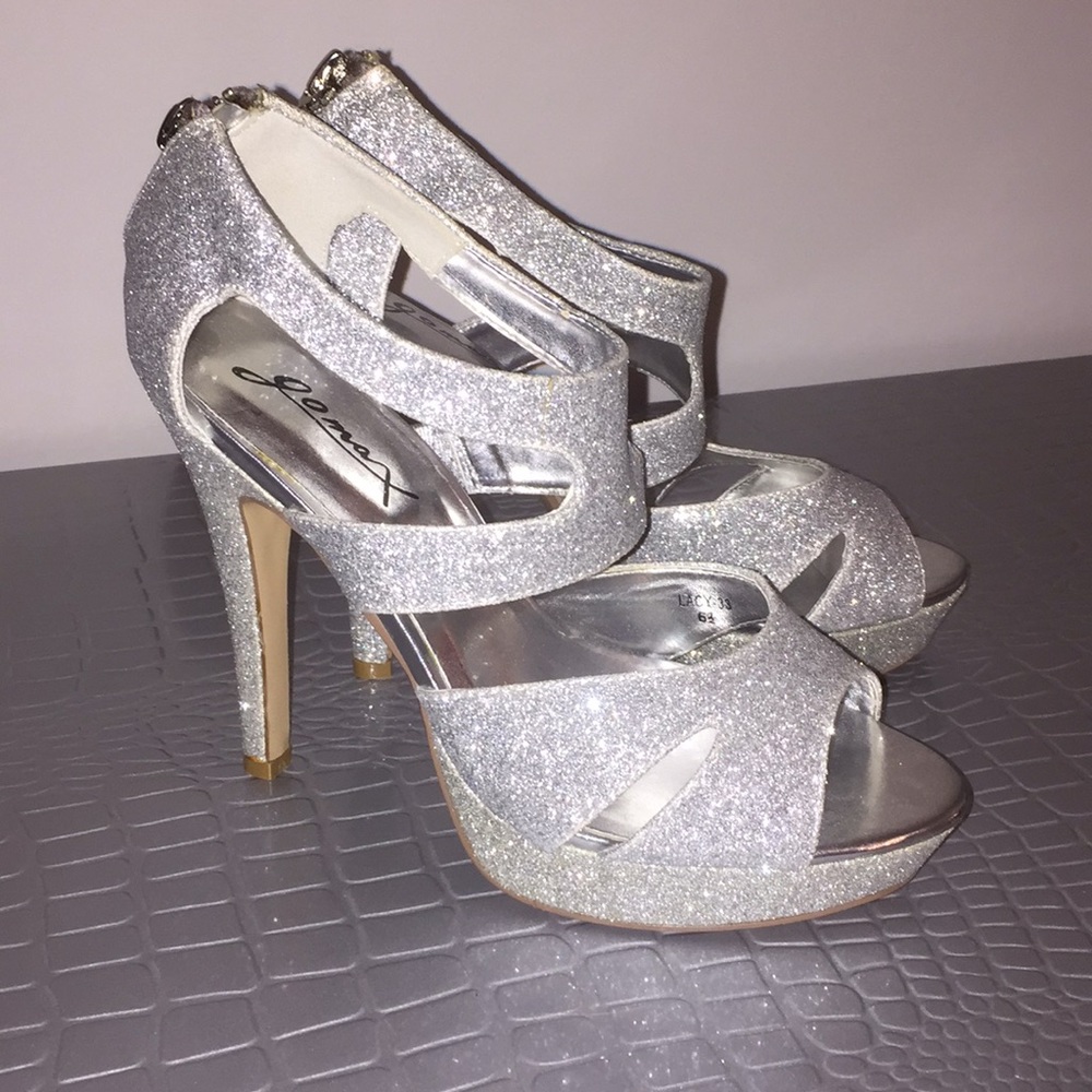 Brand New Silver Sparkle Heels